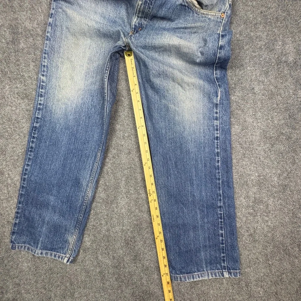 Levi's 505 Jeans Mens 38x34 Blue Orange Tab Regular Straight Leg Denim 0395